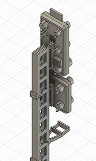 3D-CAD-Modell einer mechanischen Halterung oder Schiene