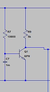 Ausschnitt eines Schaltplans mit NPN-Transistor