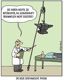 Comic über die neue germanische Physik