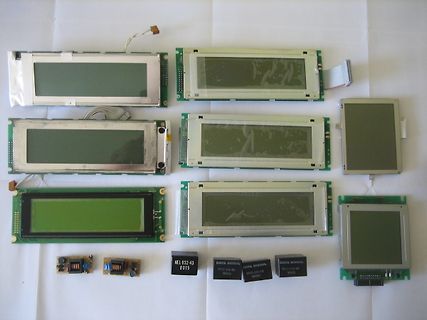 Verschiedene LCD-Module und Bauteile