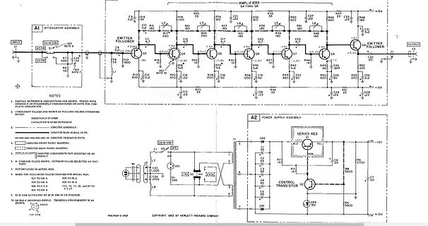 Schaltplan Attenuator Assembly und Power Supply Assembly