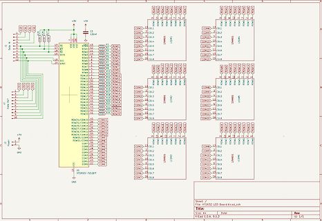 Schaltplan eines LED-Treibers mit HT1632C