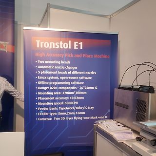 Werbebanner für Tronstol E1 Bestückungsautomat