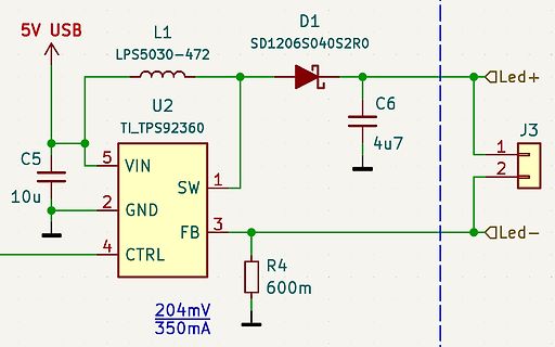 Schaltplan eines LED-Treibers