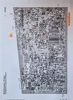 Bestückungsplan einer Leiterplatte HM 605