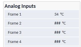 Anzeige von Analog-Inputs mit Temperaturwerten