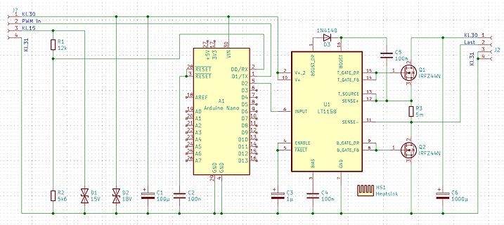 Schaltplan mit Arduino Nano und LT1158