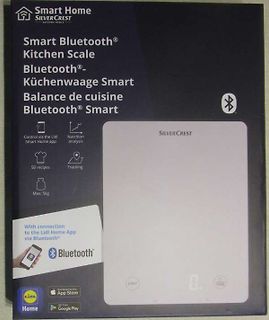 Verpackung einer Silvercrest Smart Bluetooth Küchenwaage