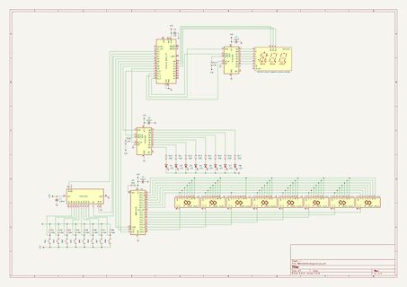 Schaltplan einer 7-Segment-Anzeige mit Mikrocontroller