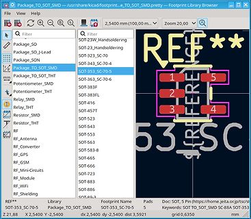 KiCad Footprint Library Browser