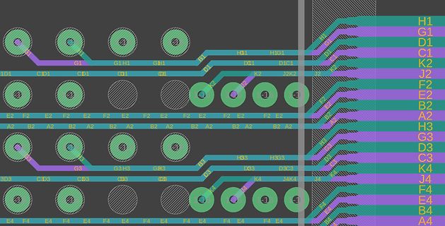 Ausschnitt eines Leiterplatten-Layouts