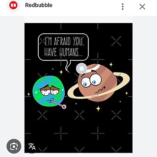 Comic mit Erde und Saturn
