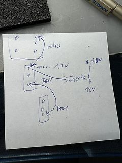 Handgezeichnete Skizze einer Schaltung
