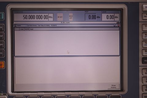 Display eines Funkmessgeräts
