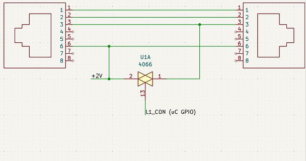 Schaltplan mit CMOS-Schalter 4066