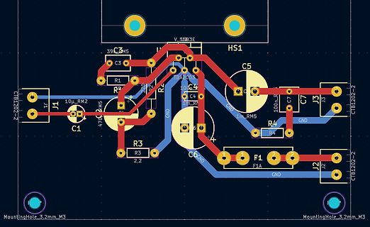 PCB-Layout einer Leiterplatte