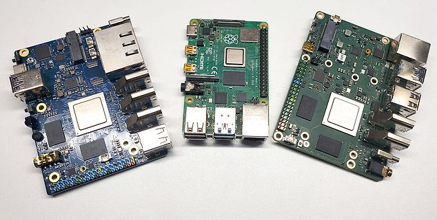 Drei verschiedene Single Board Computer