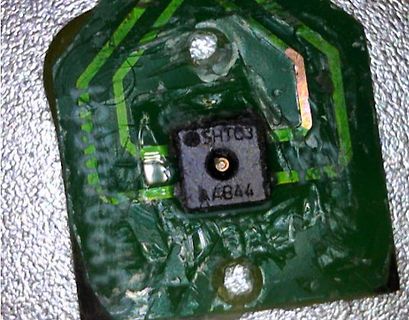 Foto einer Leiterplatte mit SHT03 Sensor