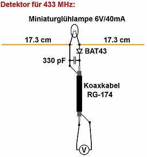 Schaltplan eines 433 MHz Detektors