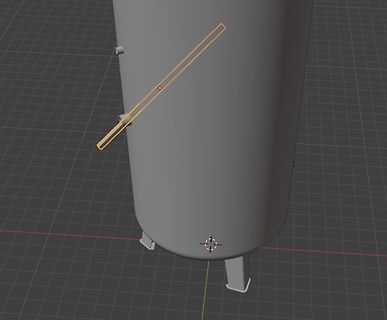 3D-Modell eines zylindrischen Behälters