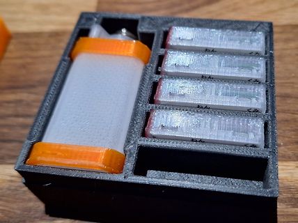3D-gedruckte Halterung für Batterien oder Akkus