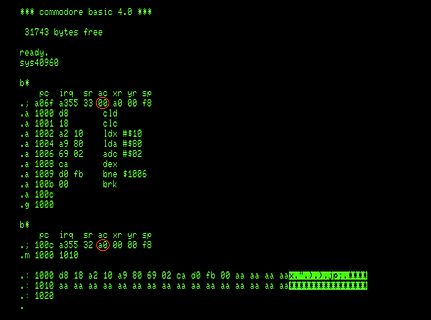 Commodore BASIC 4.0 Assembler Monitor