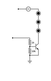 Schaltplan mit Transistor und LEDs