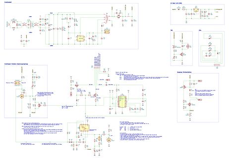 Schaltplan eines DC-Stabiltätsreglers mit LED-Anzeige