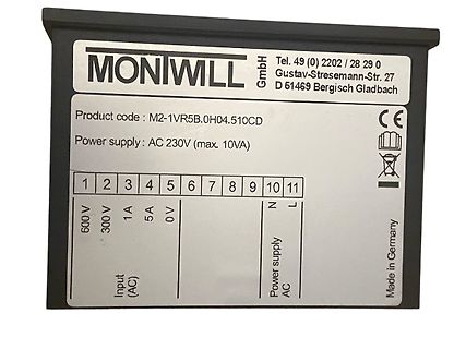 Typenschild eines Moniwill Netzteils