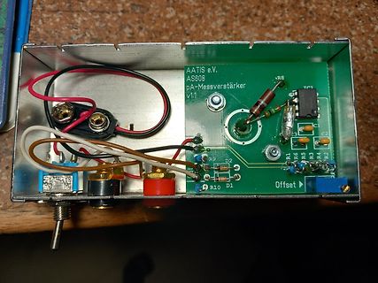 AATIS e.V. AS808 pA-Messverstärker Leiterplatte im Gehäuse