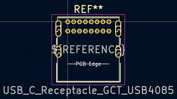 PCB-Layout eines USB-C-Receptacles