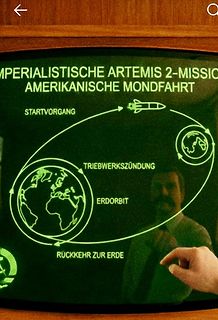 Abfotografierter Bildschirm mit politischem Diagramm