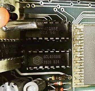 Nahaufnahme einer Leiterplatte mit integrierten Schaltkreisen