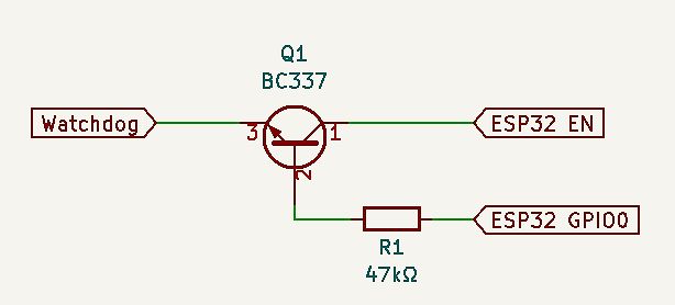 Schaltplan einer Watchdog-Schaltung mit BC337 Transistor