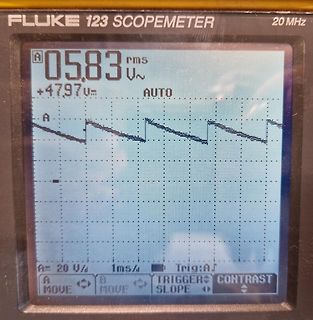 Display eines Fluke 123 Scopemeters