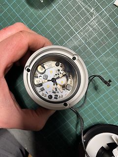 Innenansicht einer LED-Leuchte mit Leiterplatte