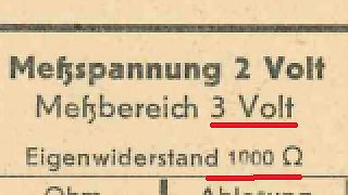 Textausschnitt mit Messwerten