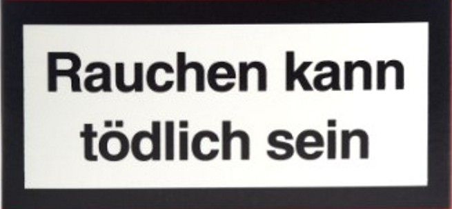 Warnschild Text