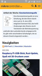 Screenshot der Website mikrocontroller.net