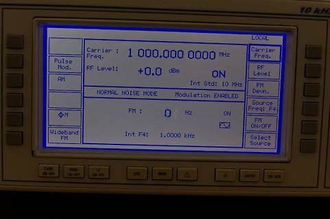 Display eines Signalgenerators