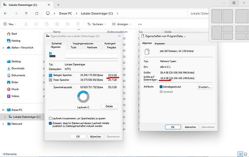 Windows Explorer Eigenschaften Fenster Lokaler Datenträger