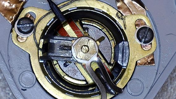 Nahaufnahme eines mechanischen Bauteils oder Schalters