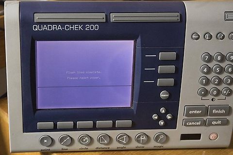 Quadra-Chek 200 Messgerät mit Displaymeldung
