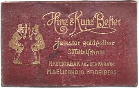 Alte Tabakpackung Hinz & Kunz