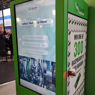 Werbestand von Farnell auf einer Messe