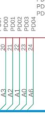 Ausschnitt eines Schaltplans mit Pinbezeichnungen