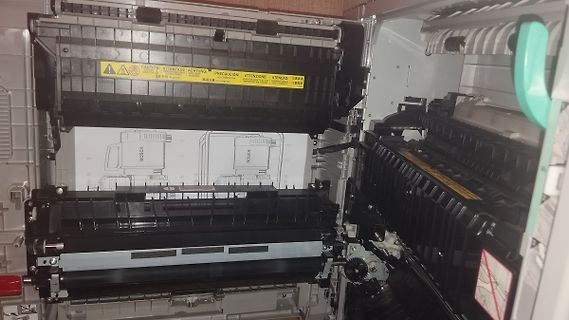 Innenansicht eines Laserdruckers