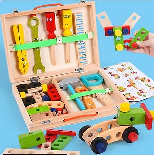 Holzspielzeug Werkzeugkoffer für Kinder