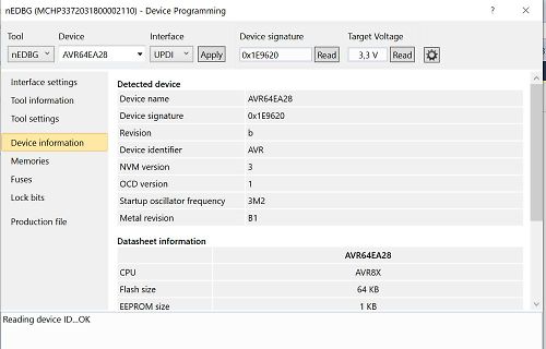 Software-Screenshot zur AVR-Mikrocontroller-Programmierung