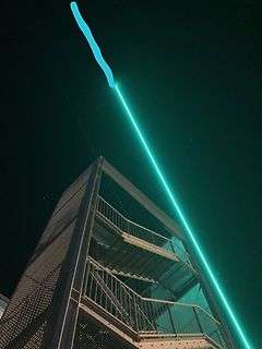 Lichtstrahl in der Nacht